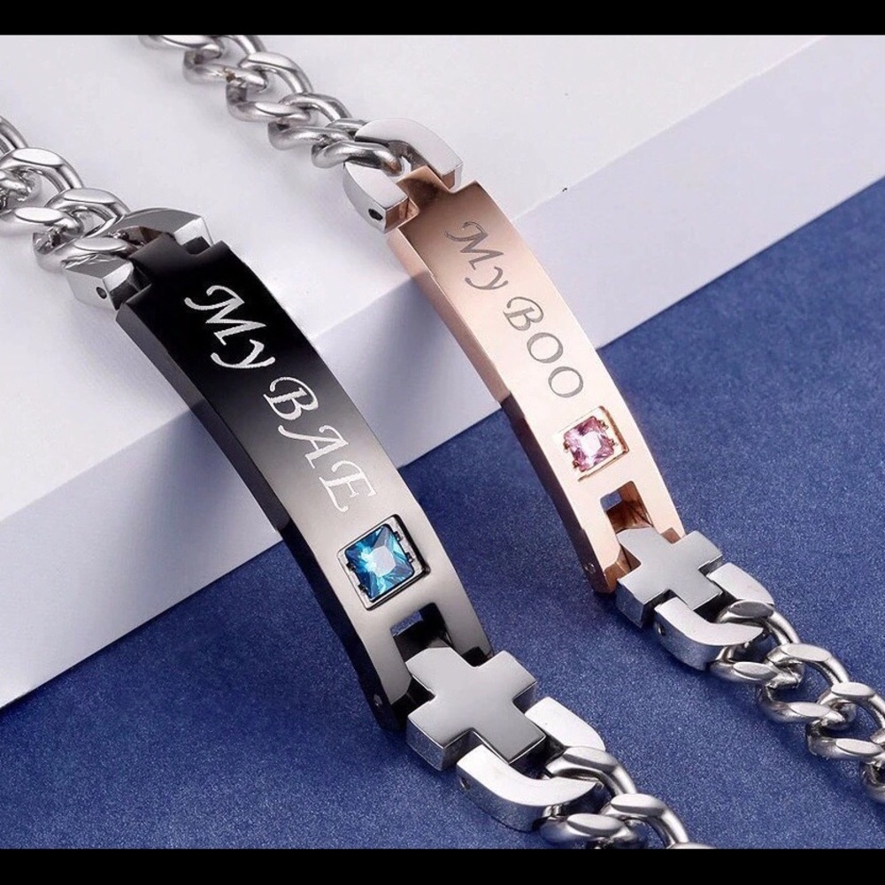HIS HERS BRACELETS> MY BAE MY BOO